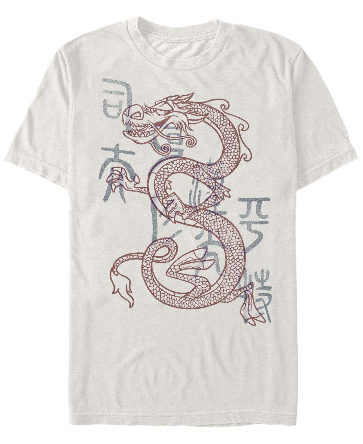 Disney's Mulan Mushu Dragon Men's Sketch Tee, Size: XL, White Product Image