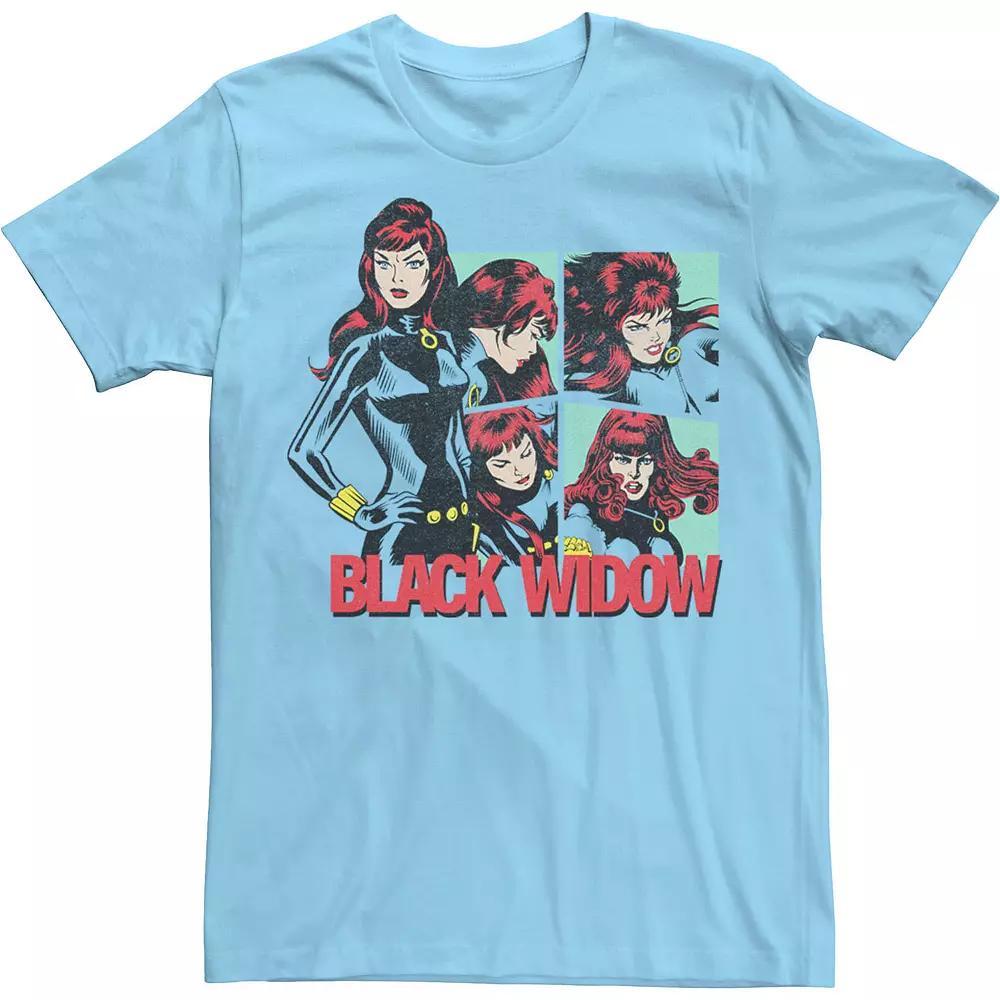 Men's Marvel Black Widow Lockup Tee, Size: Medium, Light Blue Product Image