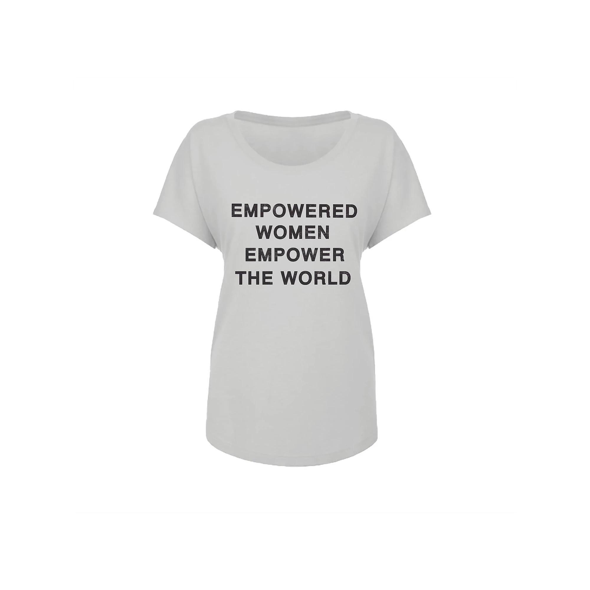 Junior's Grayson Threads Empowered Women Empower Graphic Tee, Women's, Size: Medium, Grey White Product Image