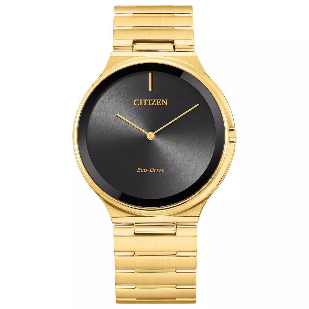 Citizen Eco-Drive Mens Stiletto Gold-Tone Stainless Steel Bracelet Watch - AR3112-57E Product Image