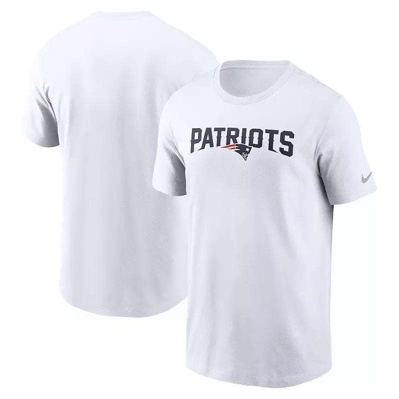 Men's Nike White New England Patriots Primetime Wordmark Essential T-Shirt, Size: XL Product Image