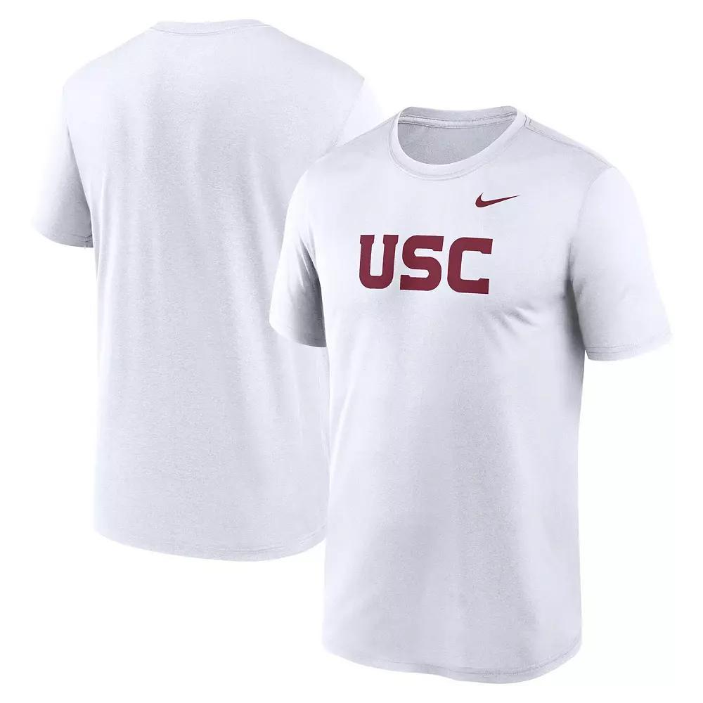 Men's Nike White USC Trojans Primetime Legend Wordmark T-Shirt, Size: Large Product Image