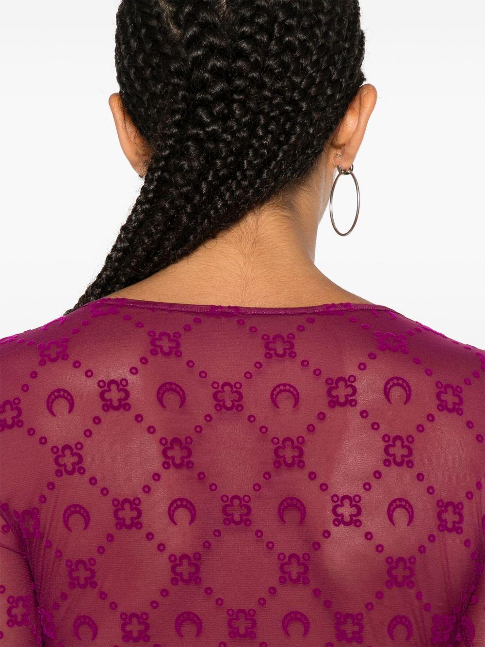 Moonogram mesh maxi dress Product Image