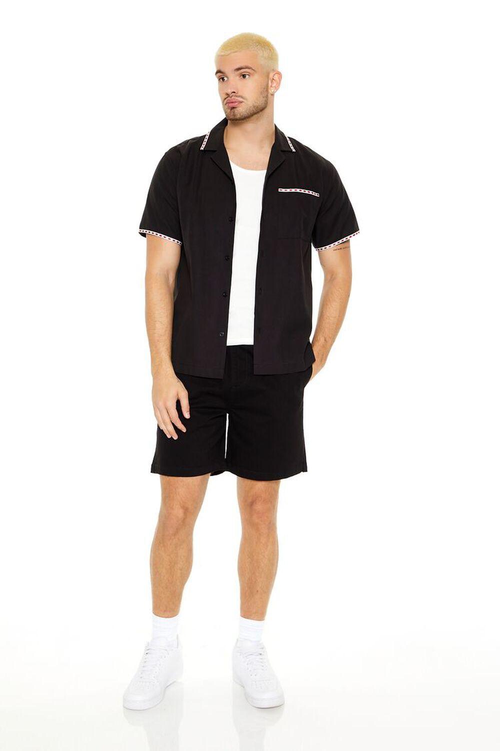 Geo-Trim Short-Sleeve Shirt | Forever 21 Product Image