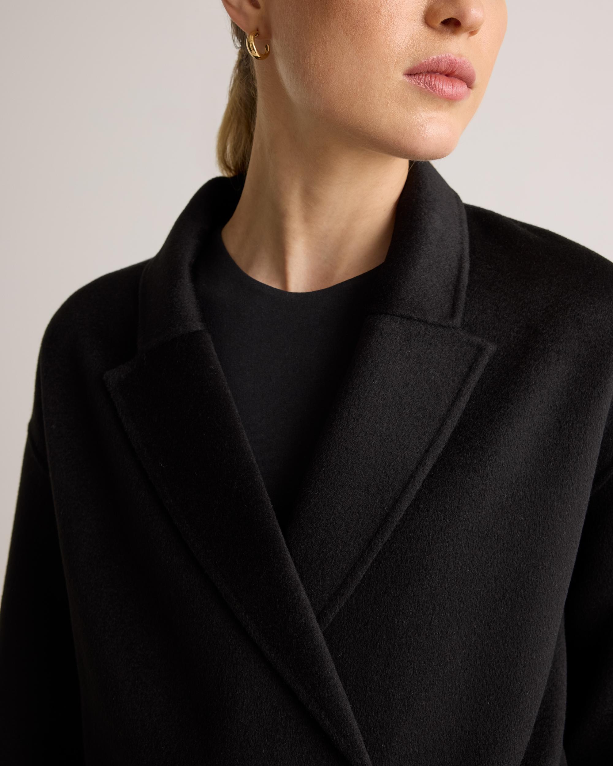 Quince | Women's 100% Mongolian Cashmere Double-Faced Double-Breasted Wrap Coat Size XL Product Image