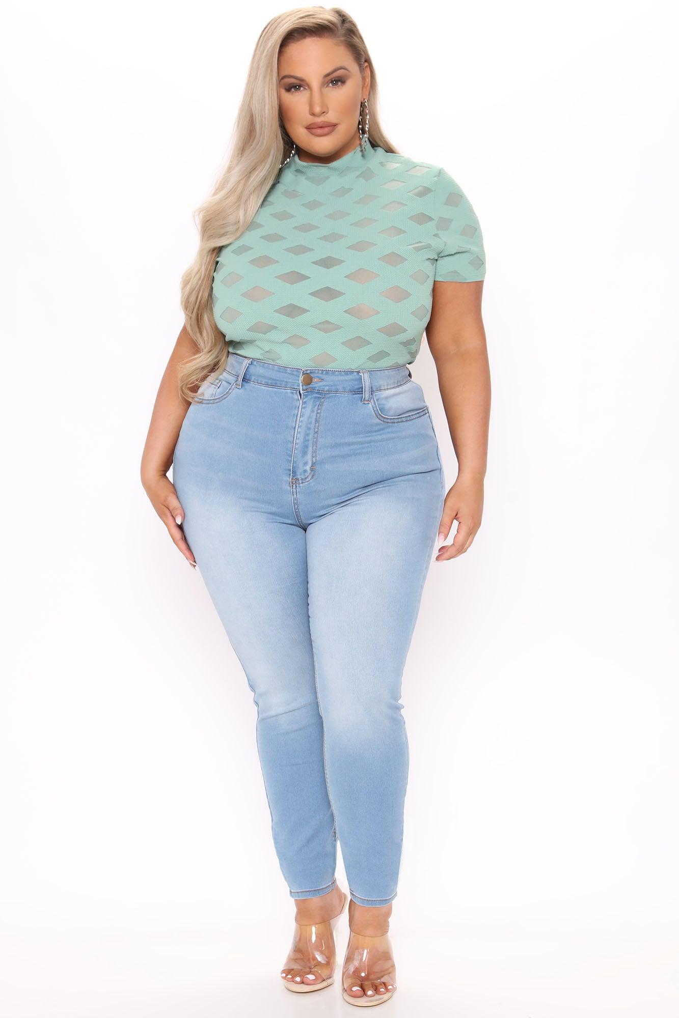 Alexa High Rise Booty Lifter Skinny Jeans - Light Blue Wash Product Image