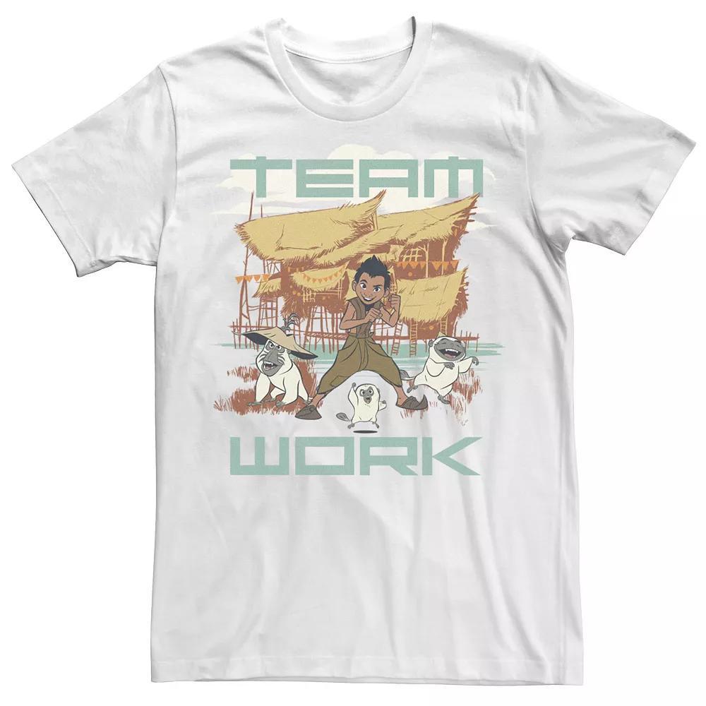 Big & Tall Disney Raya And The Last Dragon "Team Work" Tee, Men's, Size: 5XL, Grey Heather Product Image