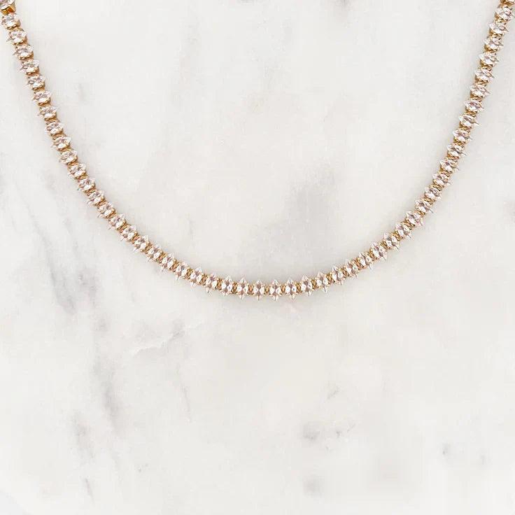 By Nouck | Oval Rhinestone Choker Product Image