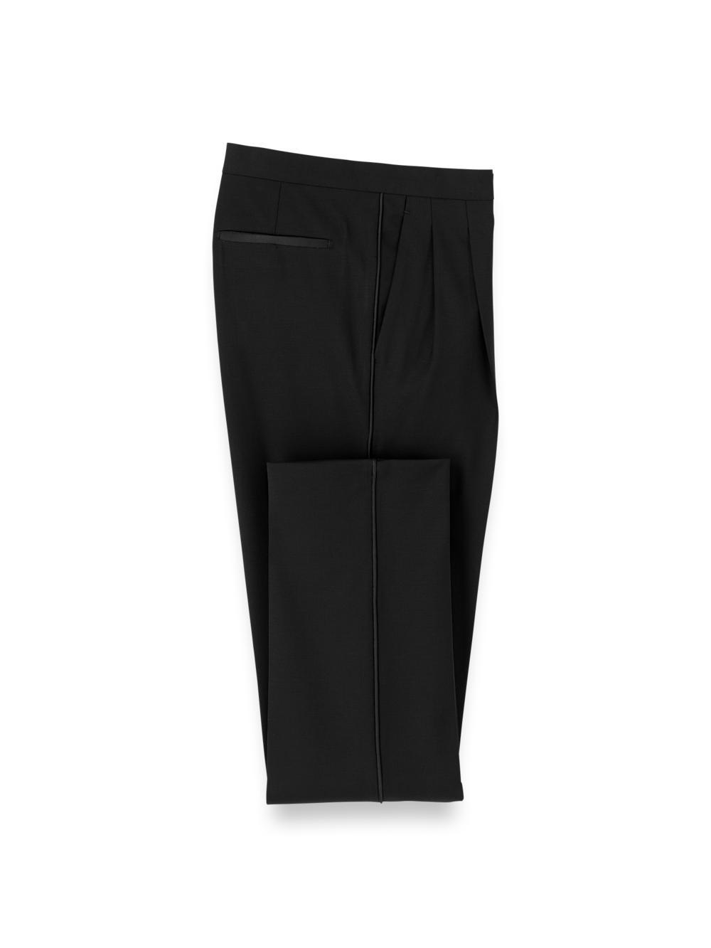 Wool Stretch Peak Lapel Tuxedo - Black Product Image