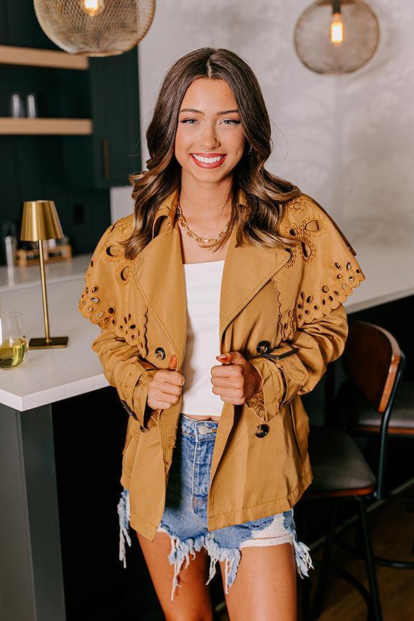 Pumpkin Spice Feels Eyelet Jacket Product Image