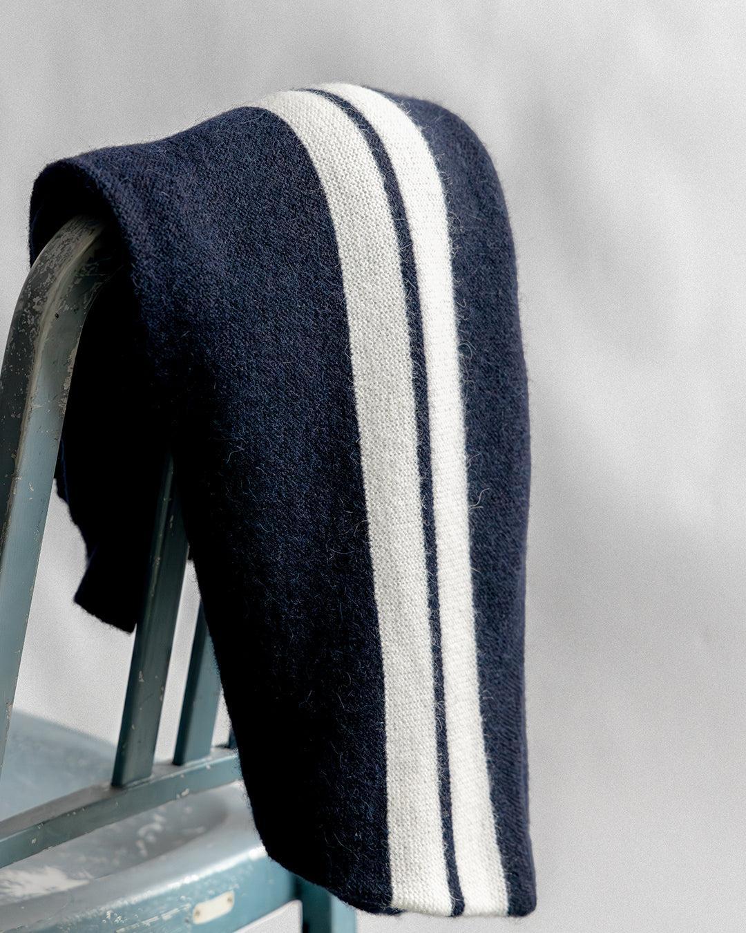 Comp Stripe Cardigan - Navy Male Product Image