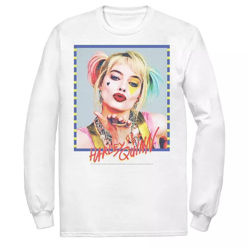 Men's DC Comics Birds Of Prey Harley Quinn Headshot Poster Tee, Size: Large, Black Product Image