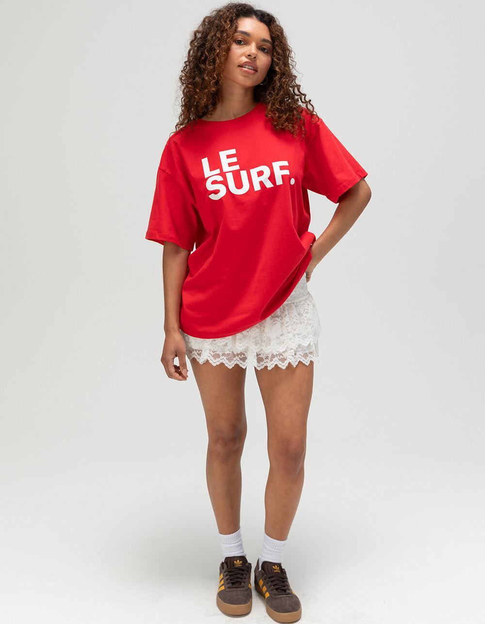 LE SURF Womens Boyfriend Tee - RED Product Image