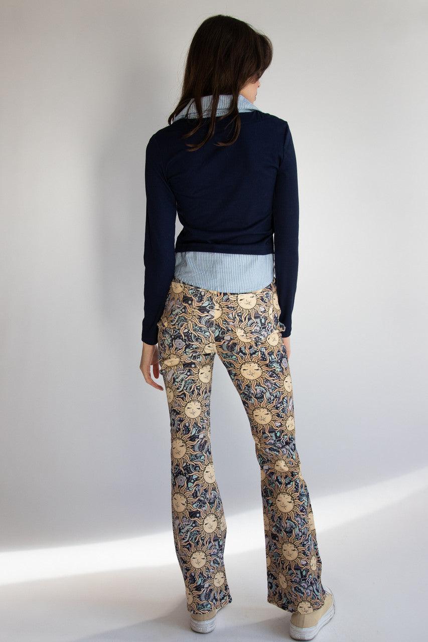 Celestial Paisley Flare Jeans Product Image