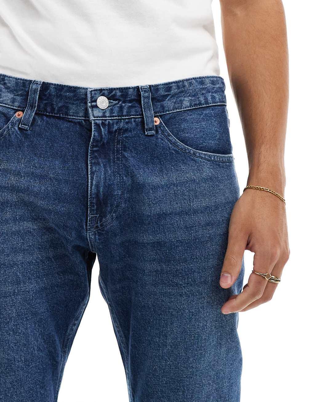 Tommy Jeans Scanton slim jeans in mid wash with flag details Product Image