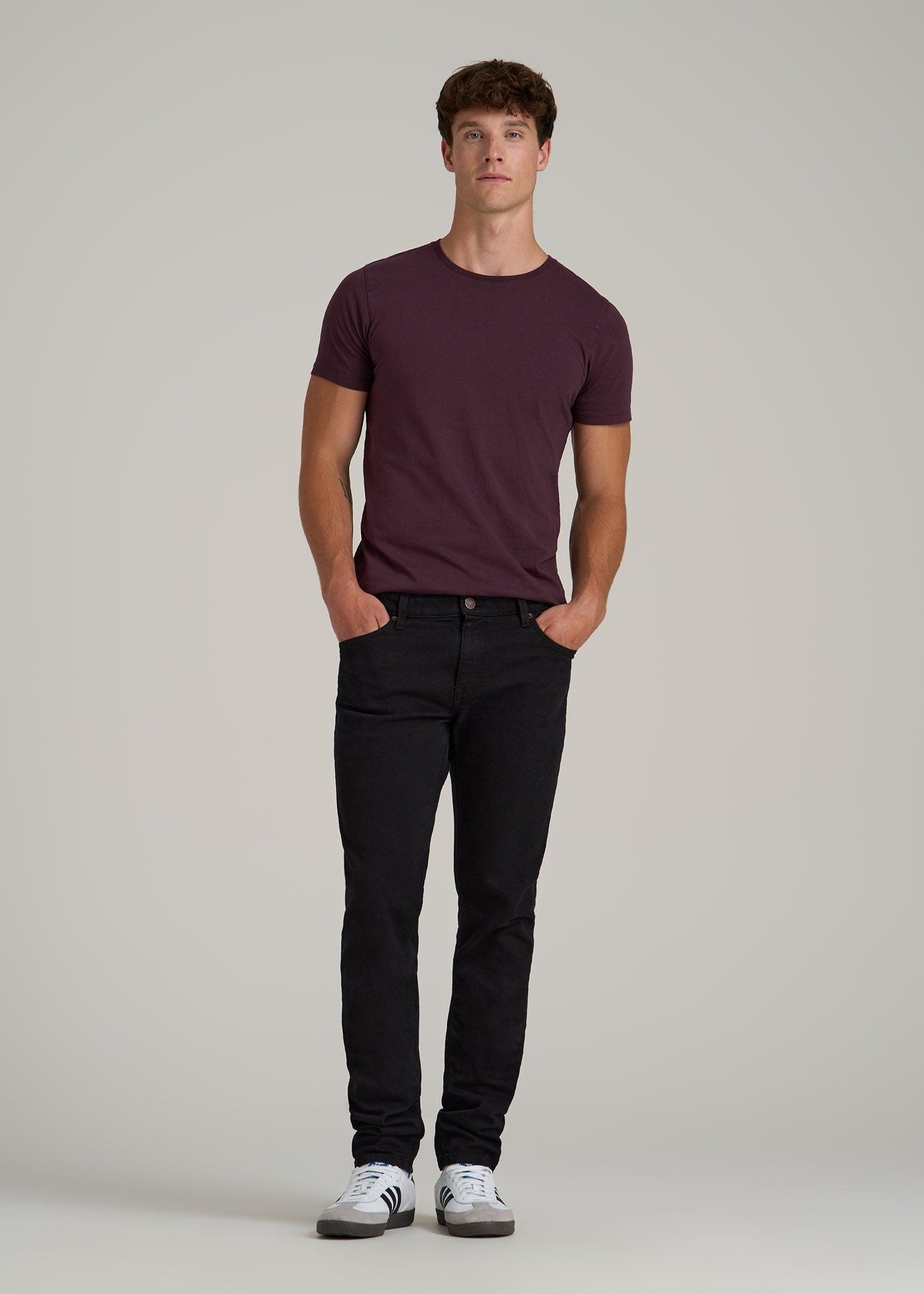 MODERN-FIT Garment Dyed Cotton Men's Tall T-Shirt in Deep Purple Product Image