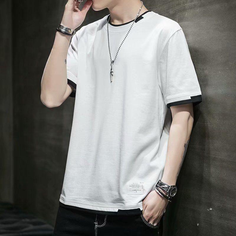 Mock Two-Piece Short-Sleeve T-Shirt Product Image