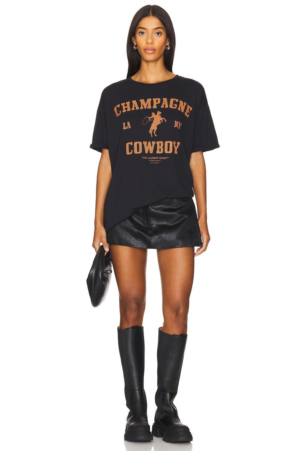 Champagne Cowboy Oversized Tee Product Image