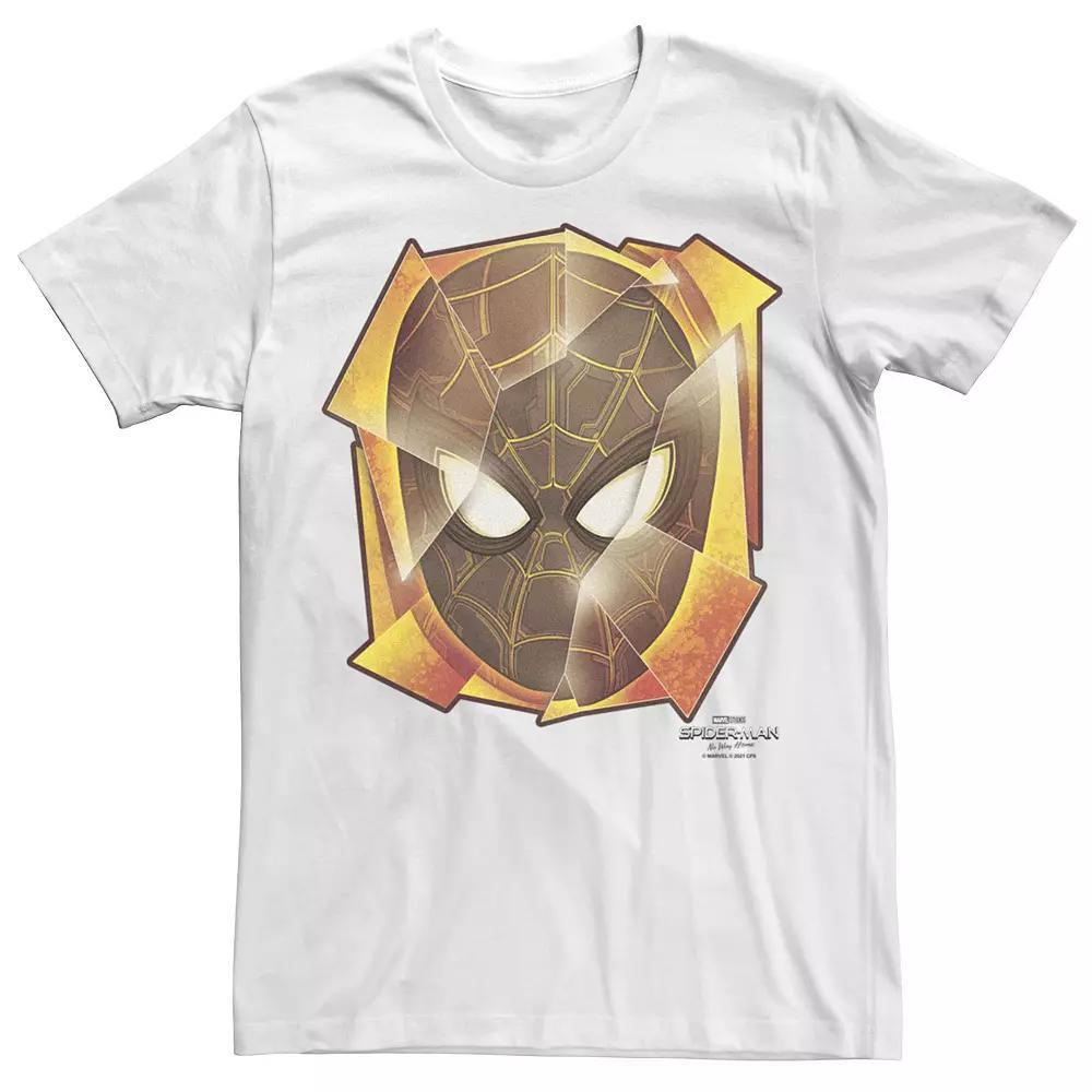 Men's Marvel Spider-Man No Way Home Shattered Mask Pieces Tee, Boy's, Size: Medium, White Product Image