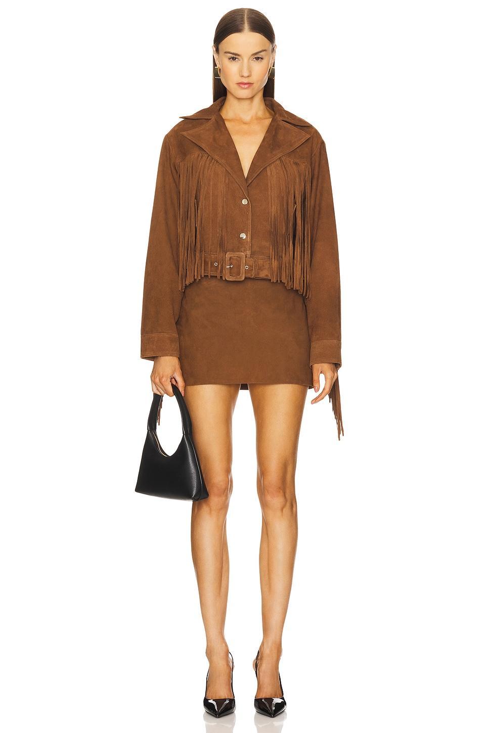 Valerie Suede Skirt retrofete Product Image
