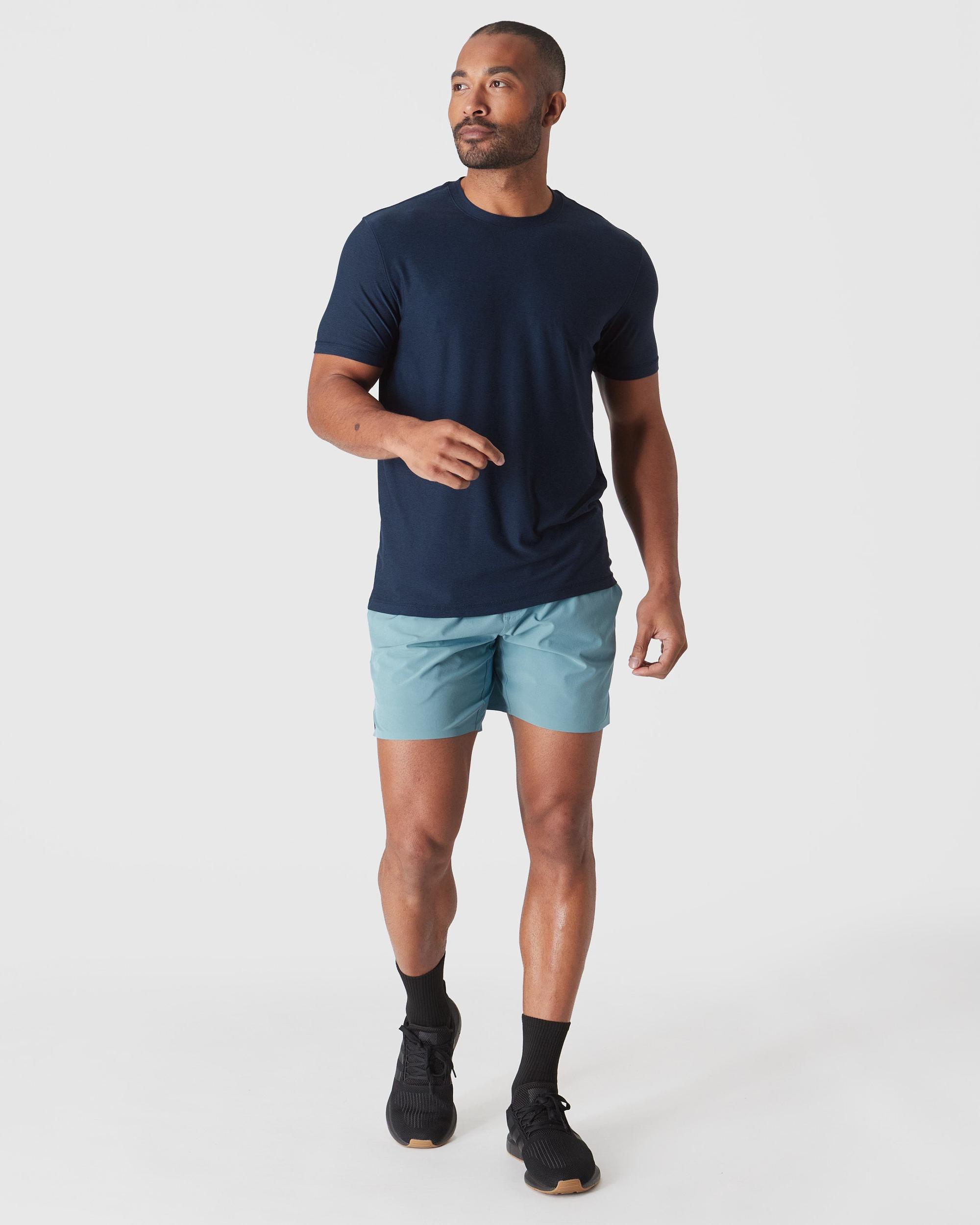 Dark Heather Cadet Active Crew Neck Tee Product Image