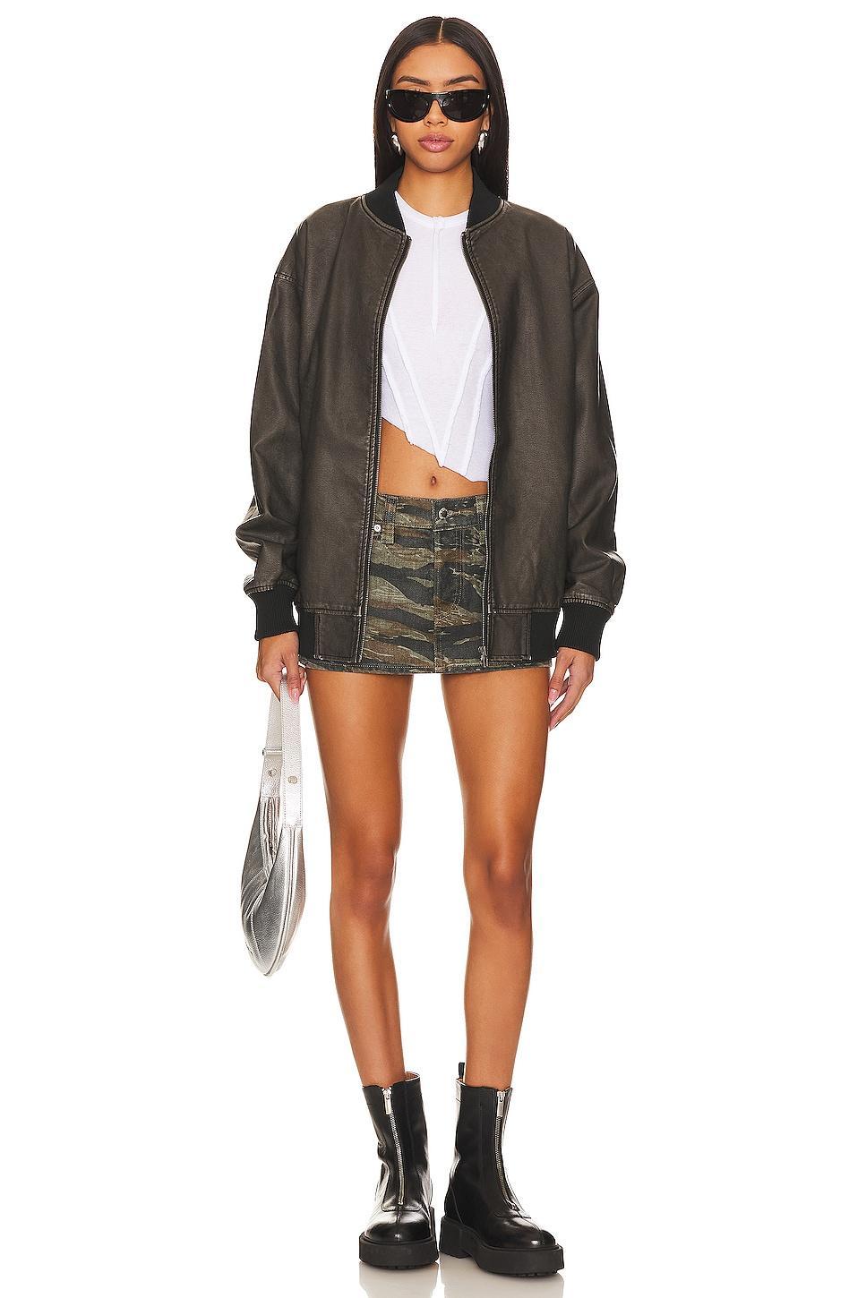 Ariel Faux Leather Bomber superdown Product Image