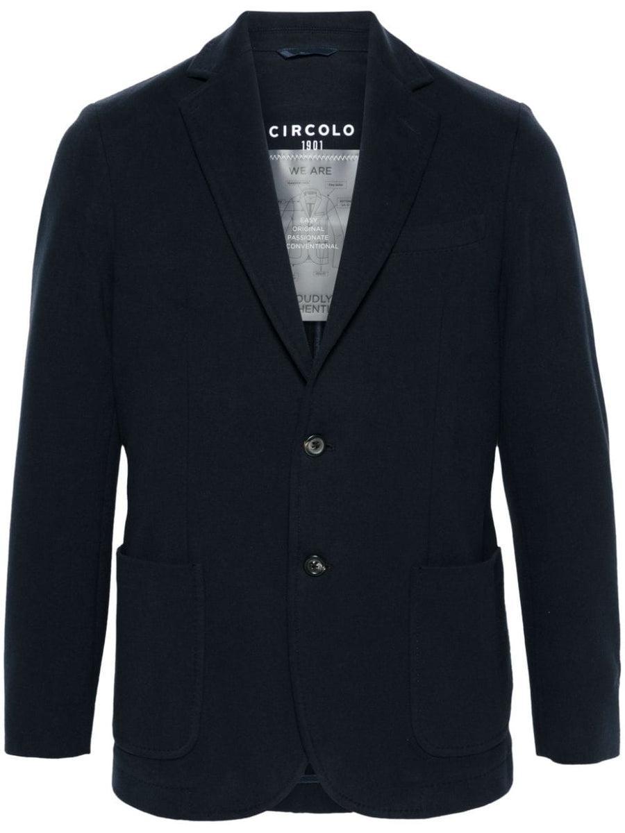 Circolo 1901 Single Breasted Blazer Cashmere Touch - Oxford Blue Product Image