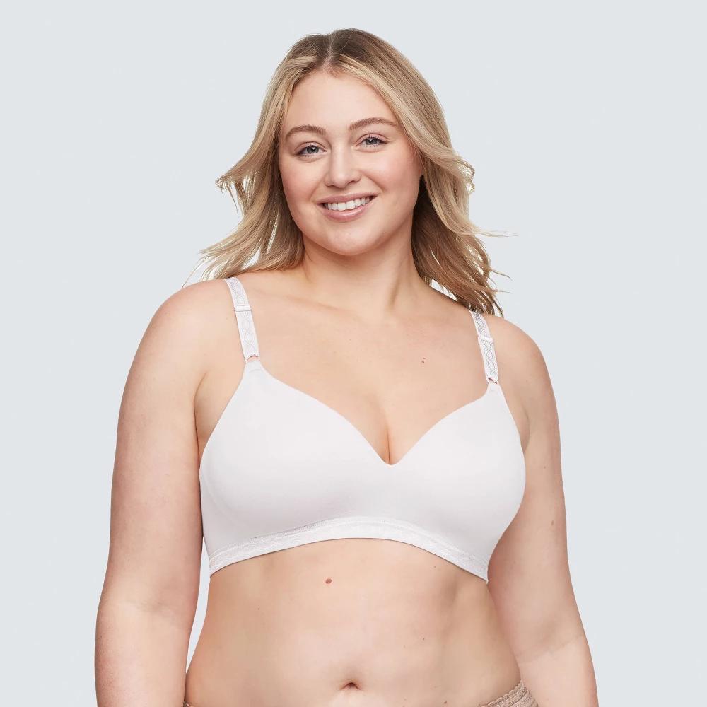 Simply Perfect by Warners Womens Supersoft Wirefree Bra RM1691T - 34C White: Medium Support, Padded Cup Product Image