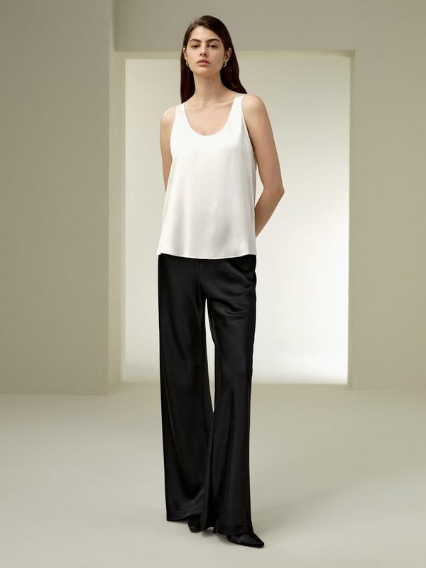 Relaxed Silk U-neck Tank Product Image