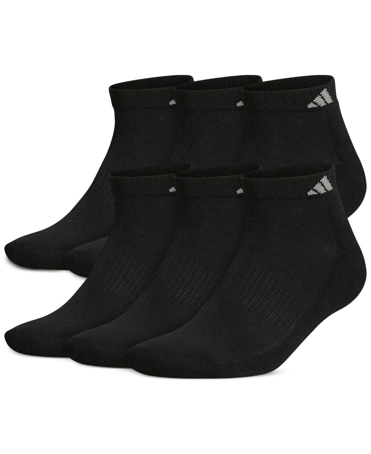 Big & Tall adidas 6-pack Athletic Cushioned Low Cut Socks, Men's, Size: 12-15, White Product Image