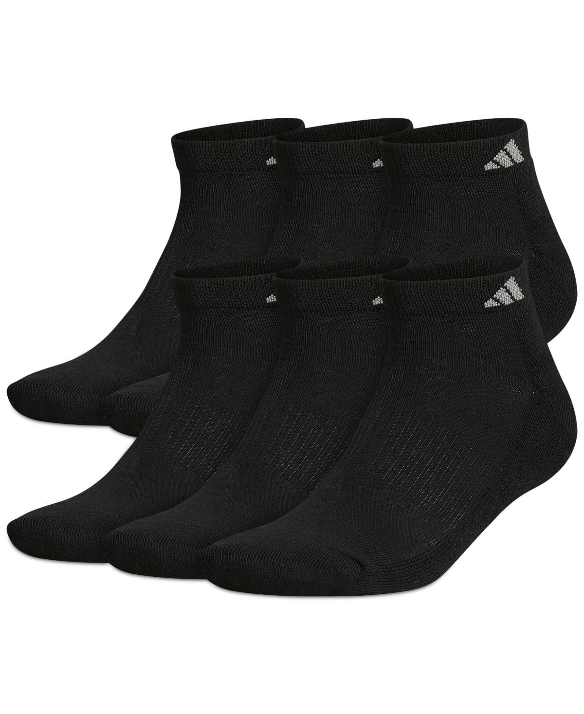 Big & Tall adidas 6-pack Athletic Cushioned Low Cut Socks, Men's, Size: 12-15, White Product Image
