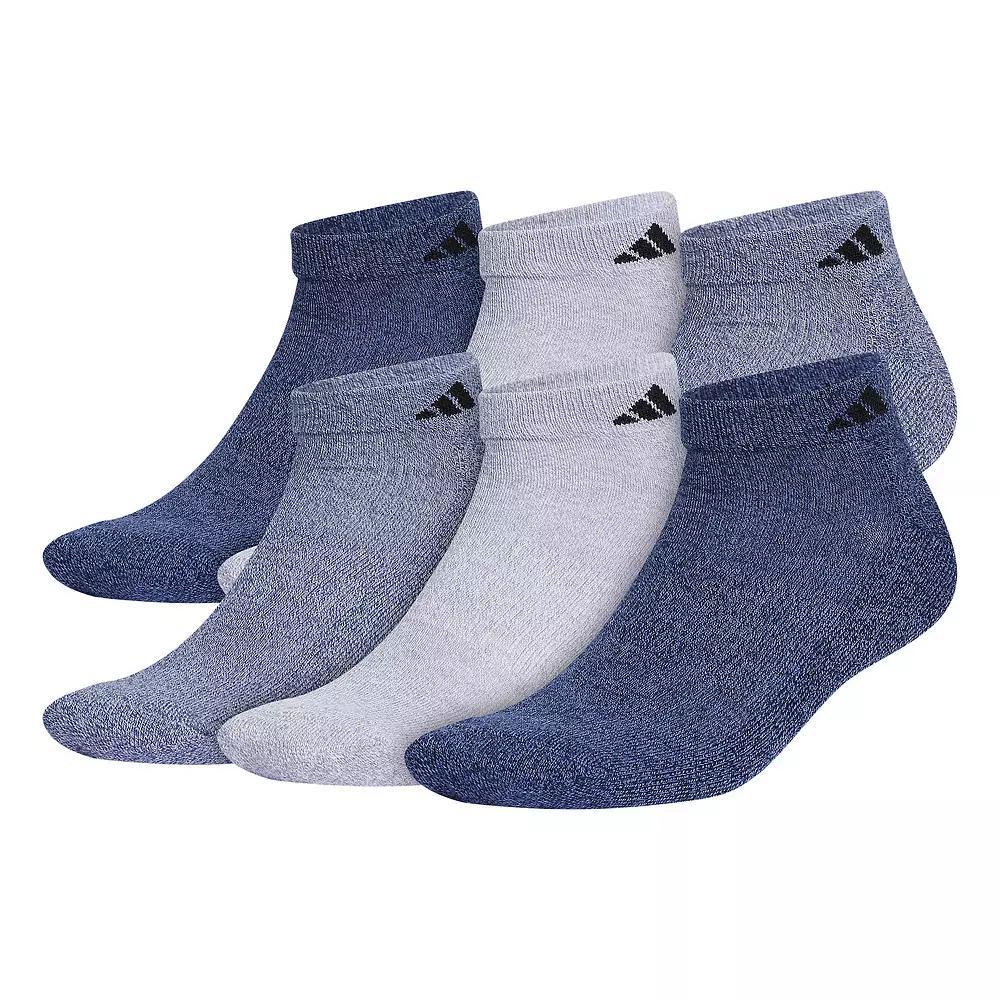 Men's adidas 6-pack Athletic Cushioned Low-Cut Socks, Size: 8-12, Blue Product Image
