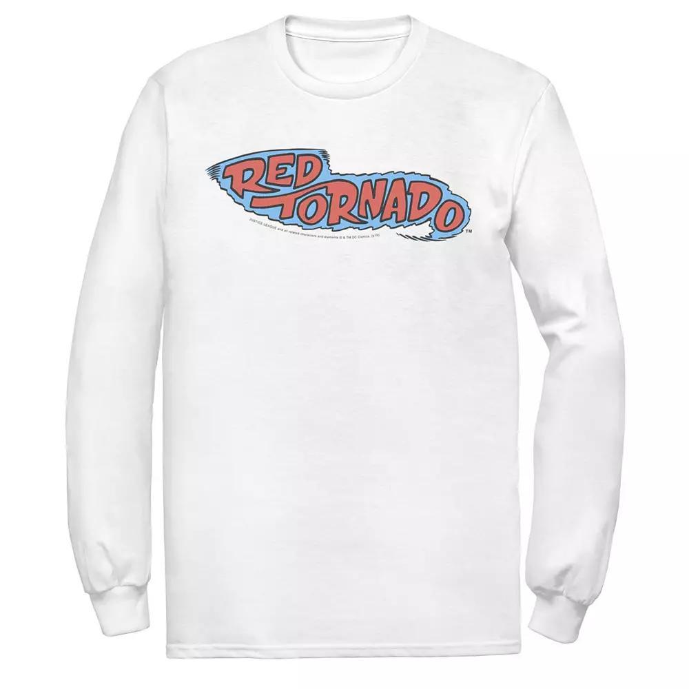Men's DC Comics Red Tornado Text Logo Poster Tee, Size: Medium, Athletic Grey Product Image