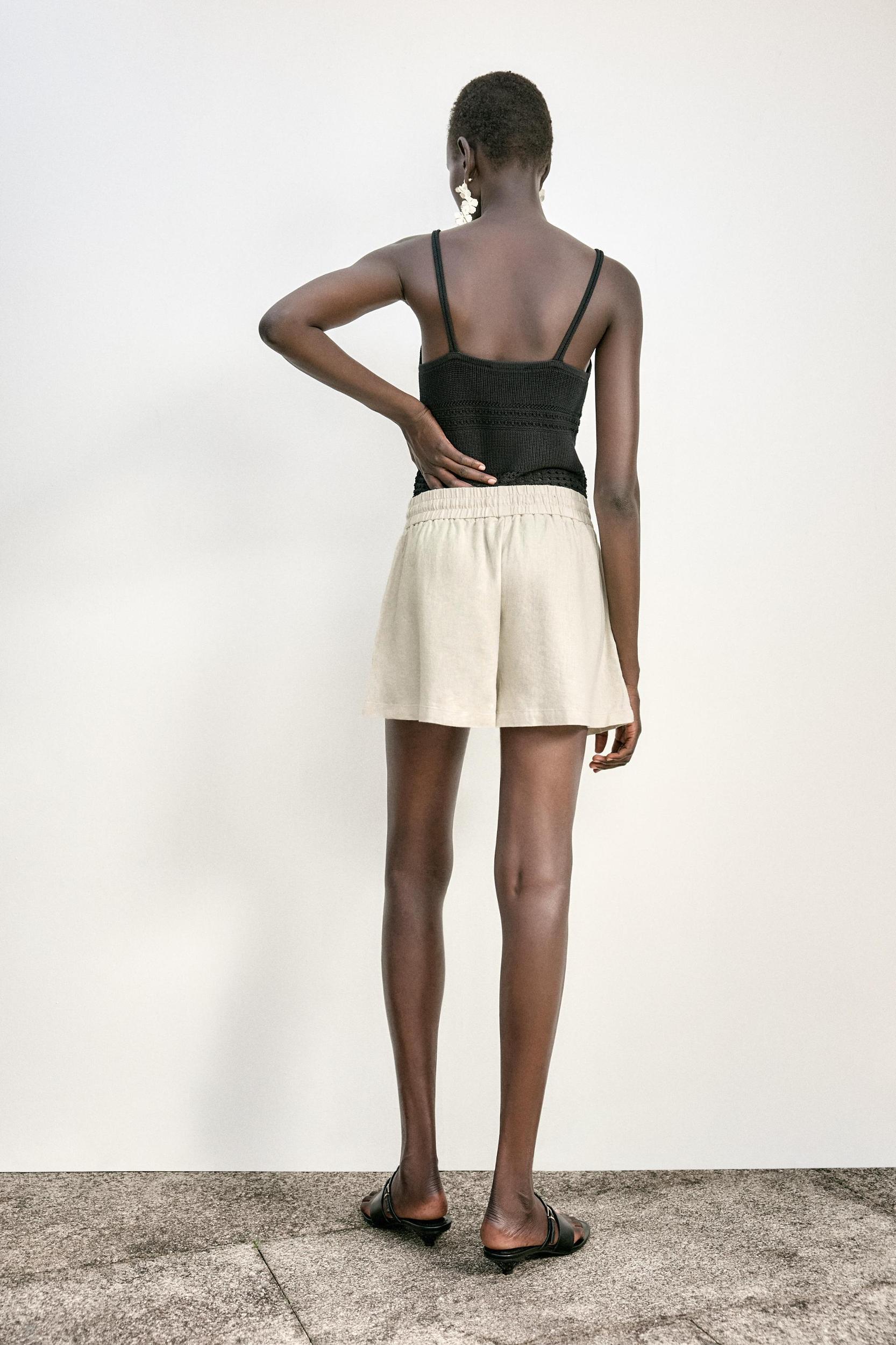 LINEN BOXER SHORTS Product Image