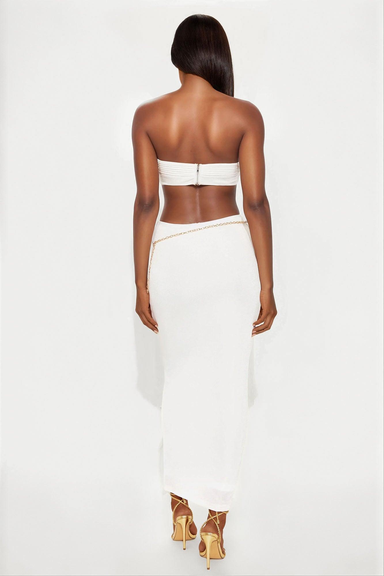 Leilani Cut Out Maxi Dress - White Product Image