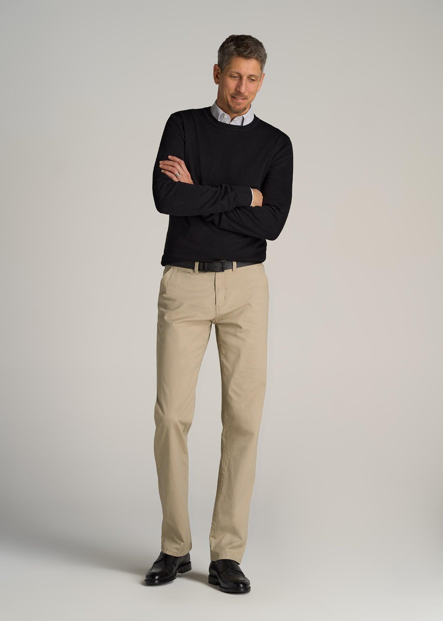 Everyday Crewneck Tall Men's Sweater in Black Product Image