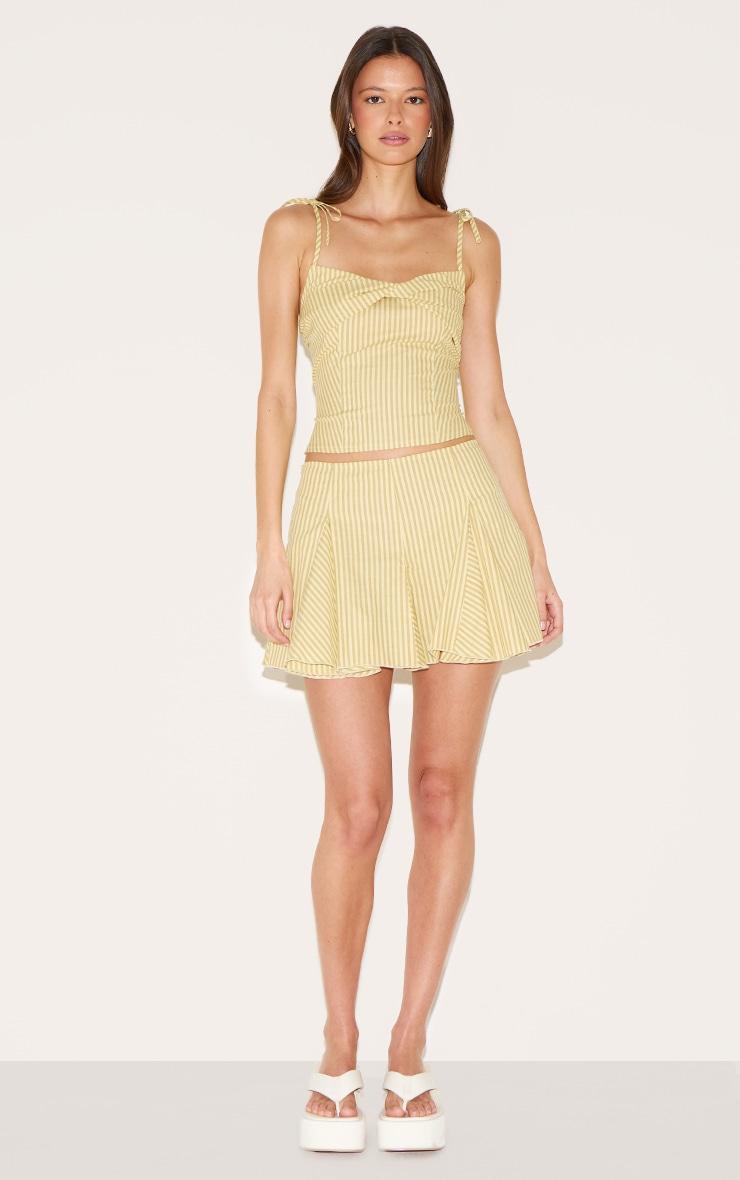 Yellow Striped Twist Bust Cami Product Image