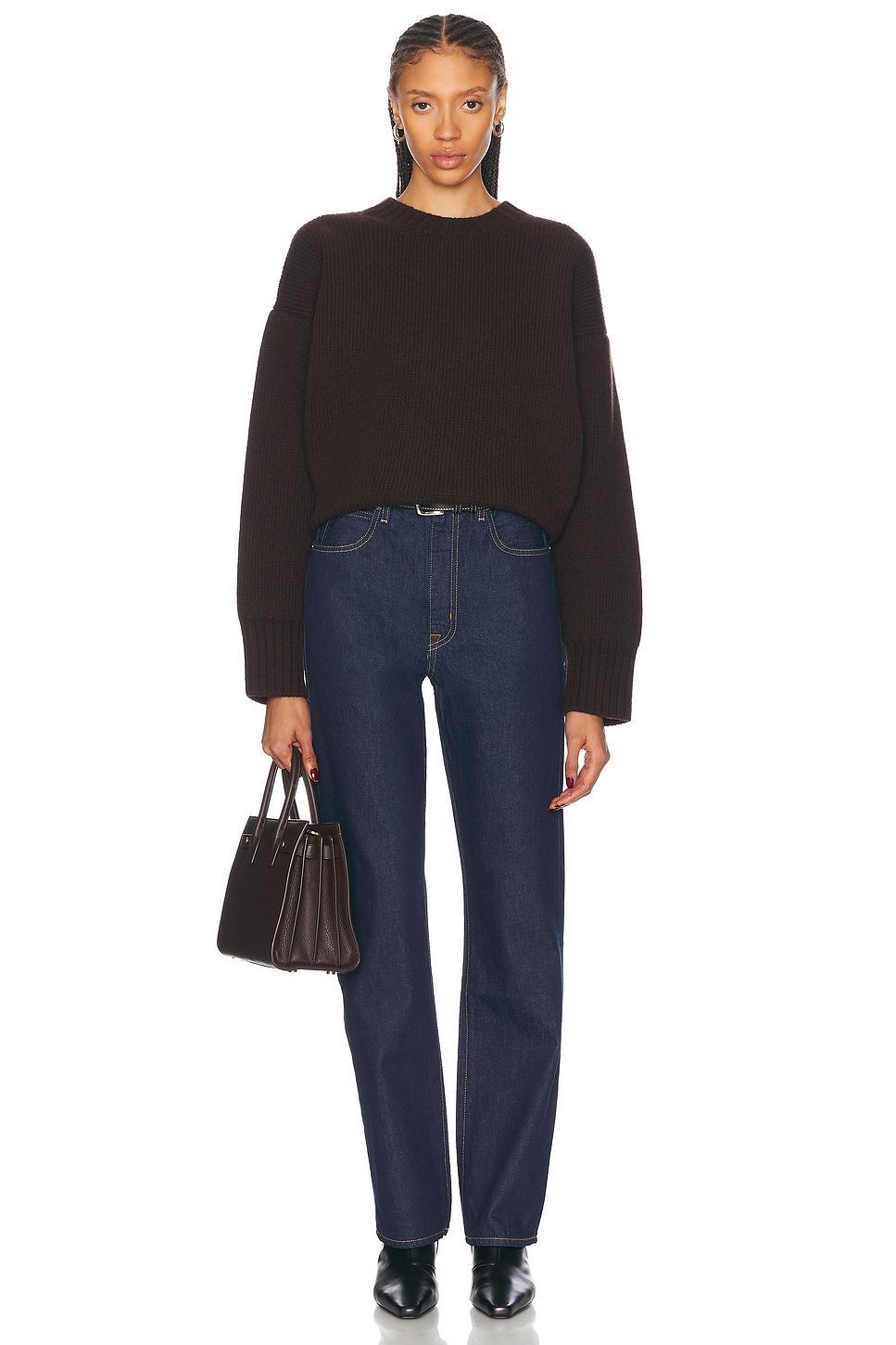 Compact Knit Crewneck Sweater Product Image