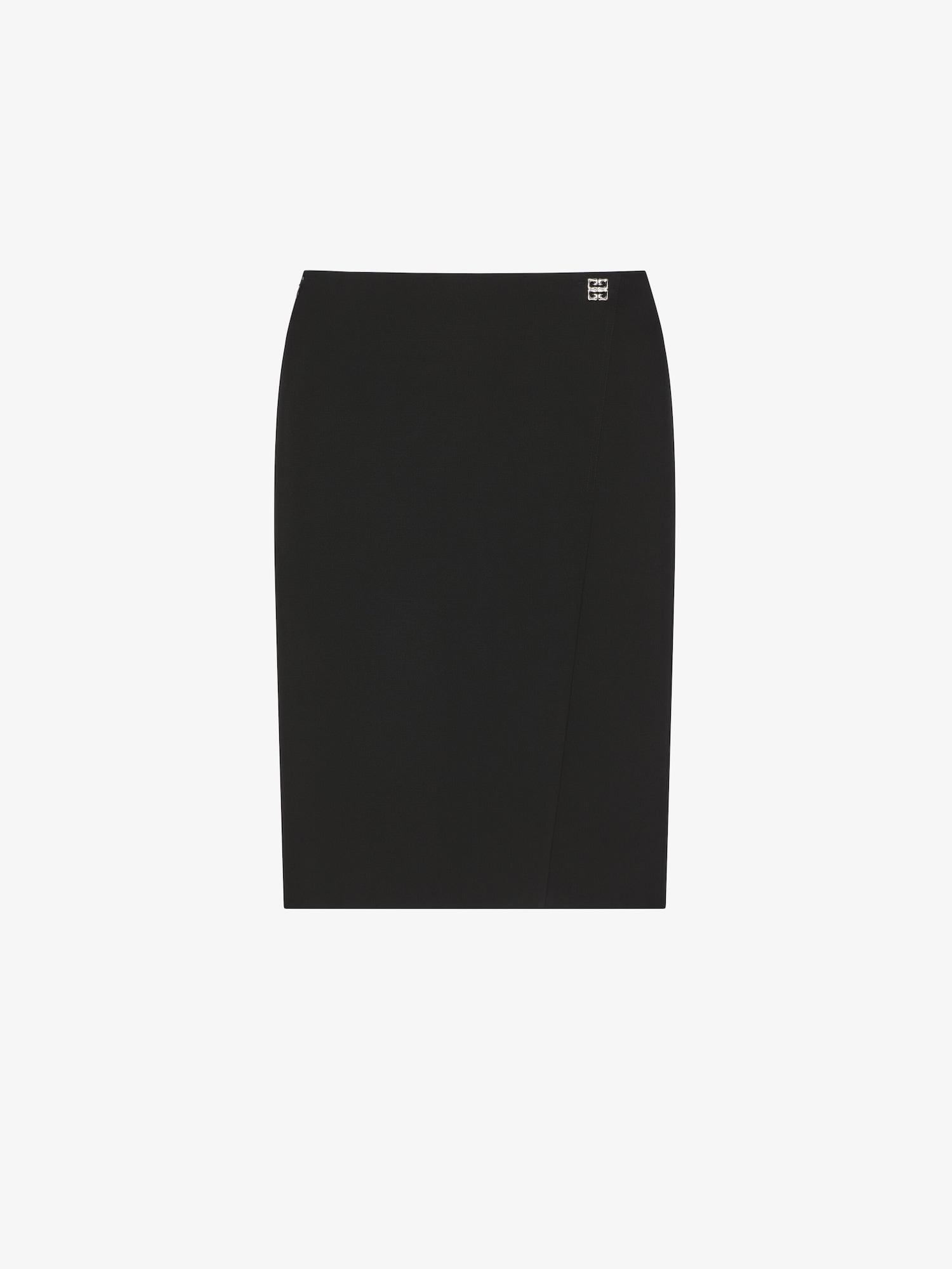 Skirt in wool with 4G Liquid detail Product Image