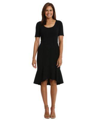 Womens London Times Hi-Low Trumpet Skirt Midi Dress Product Image