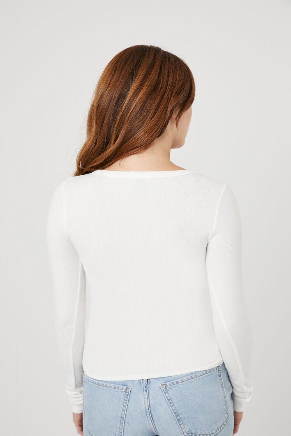 Ribbed Knit Henley Top | Forever 21 Product Image