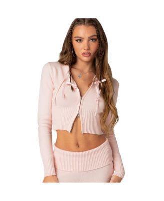 Edikted Desiree Knitted Hooded Cardigan Product Image