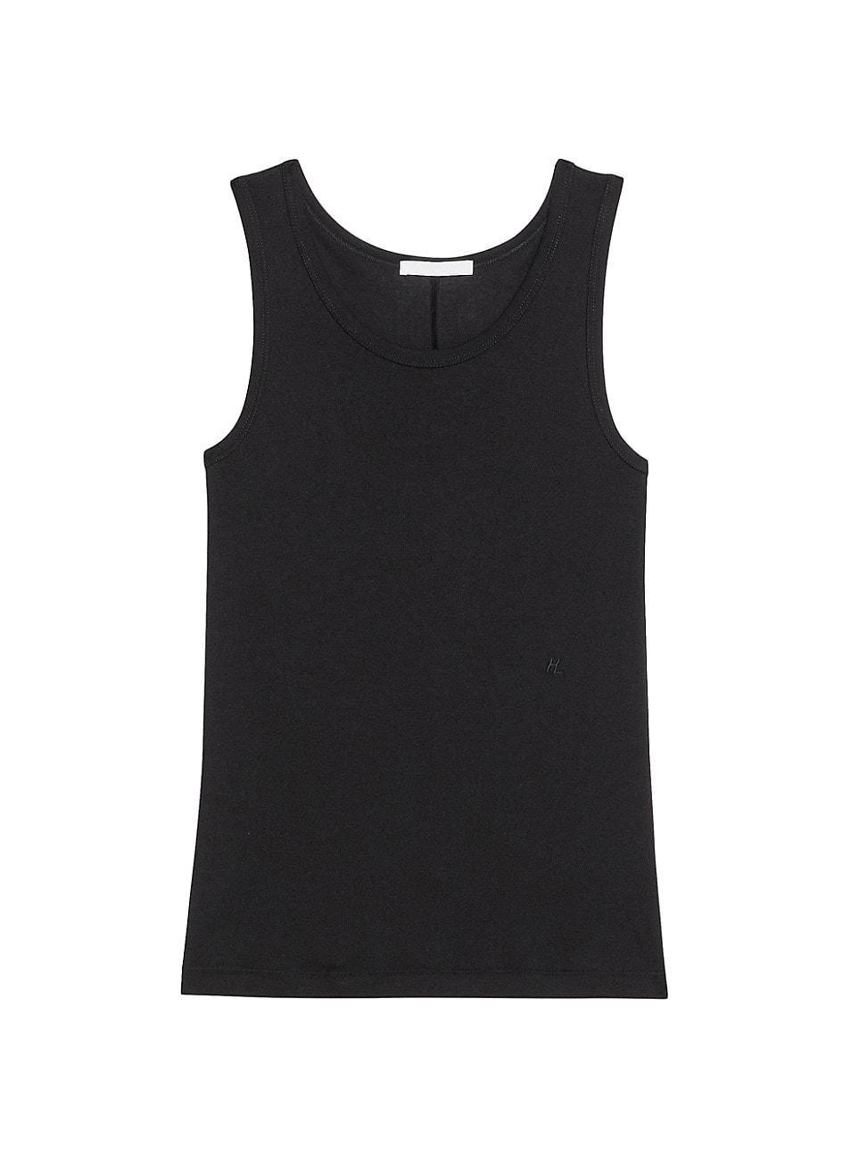 Mens Black Soft Cotton Rib Tank Top Product Image