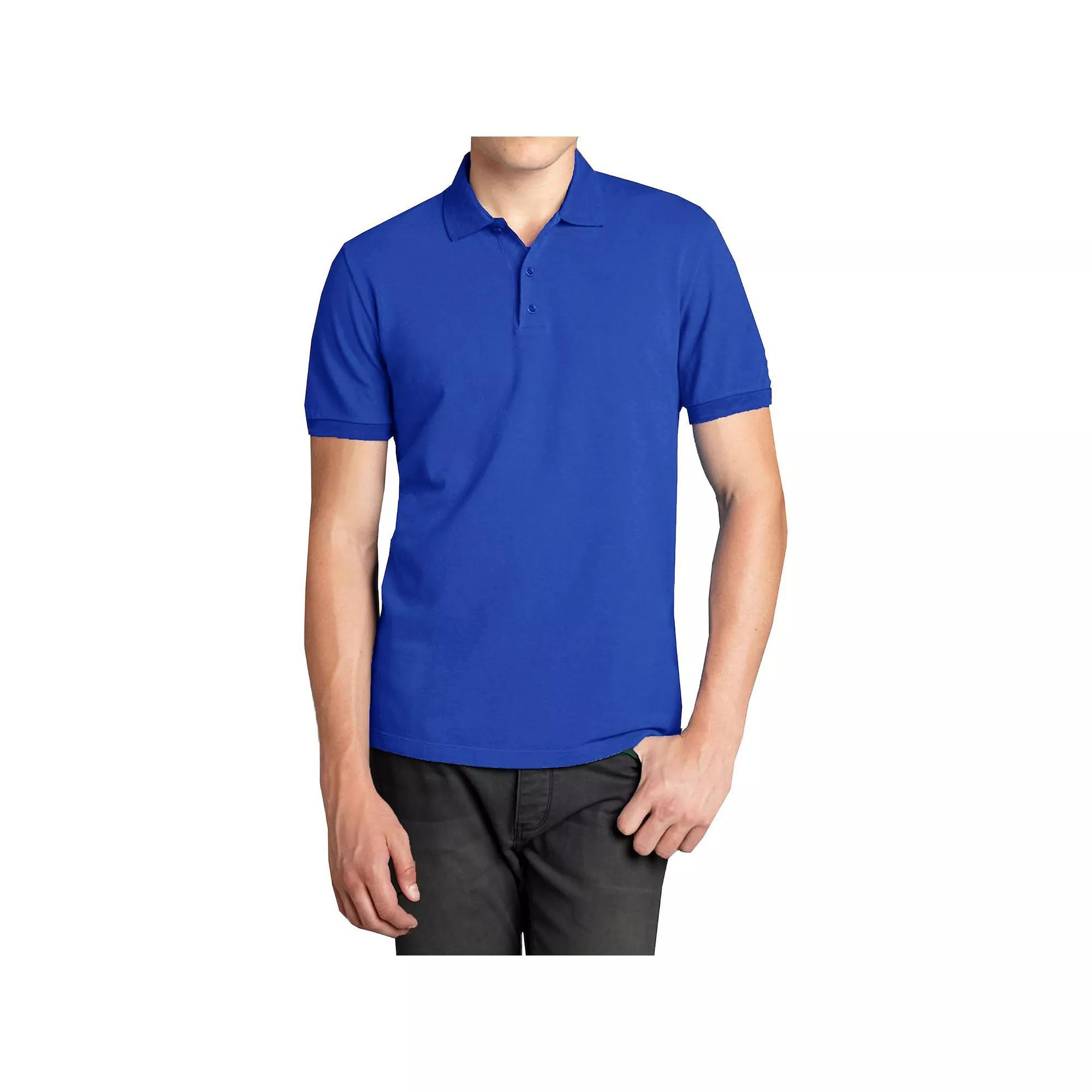 Men's Galaxy Short Sleeve Pique Polo, Size: Medium, Royal Product Image