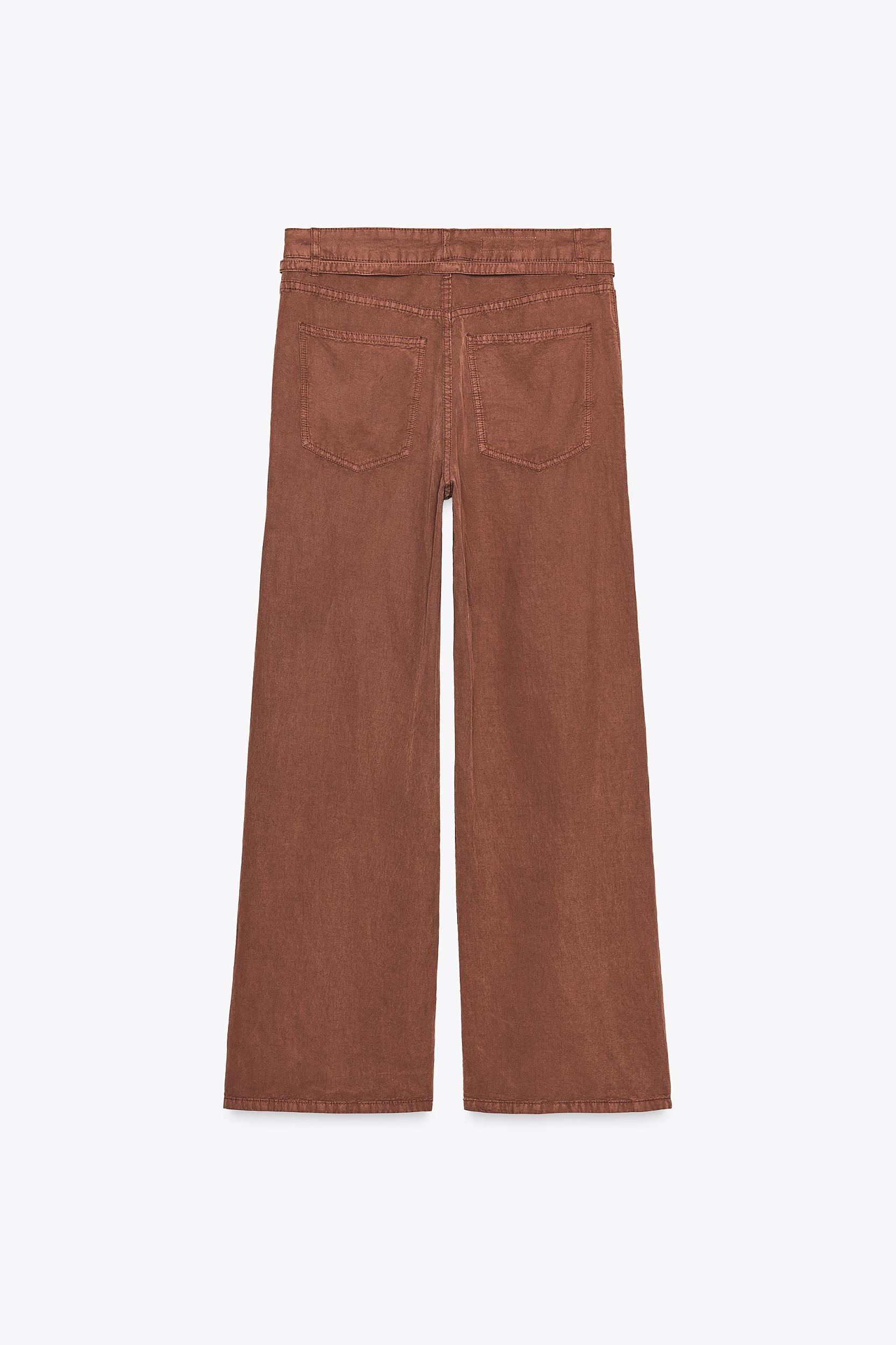 FLOWY BELTED PANTS Product Image