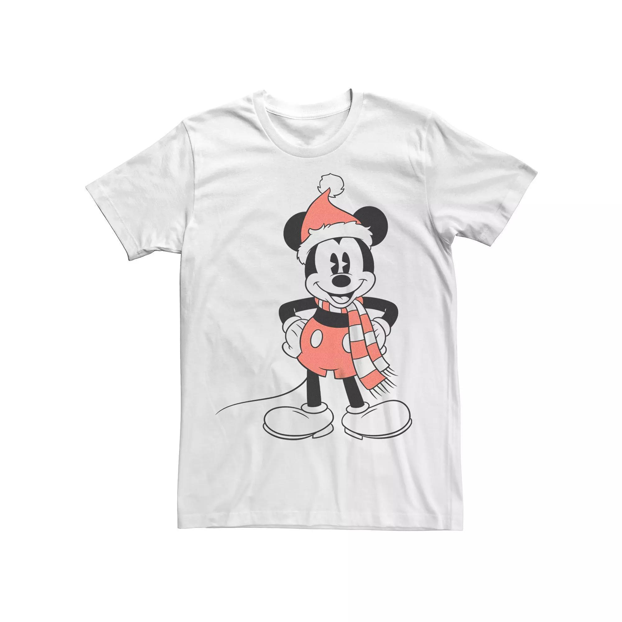 Disney's Mickey Mouse Men's Holiday Mood Tee, Size: Medium, White Product Image