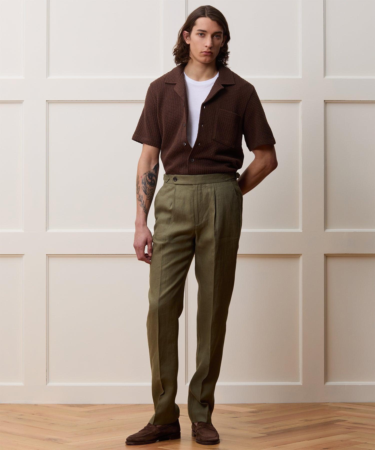 Irish Linen Side Tab Trouser Product Image