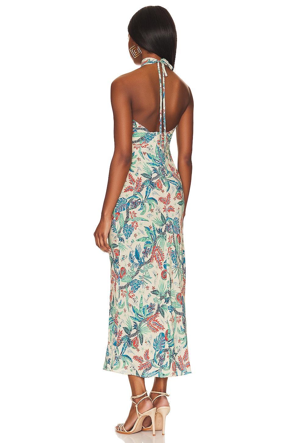 Malia Cross Front Halter Bias Midi Dress Shona Joy Product Image