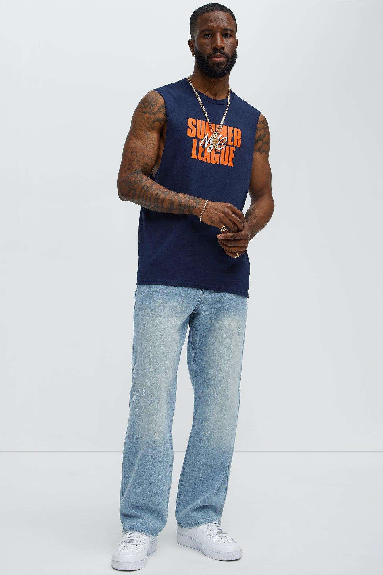 Summer League NYC Muscle Tee - Navy Product Image