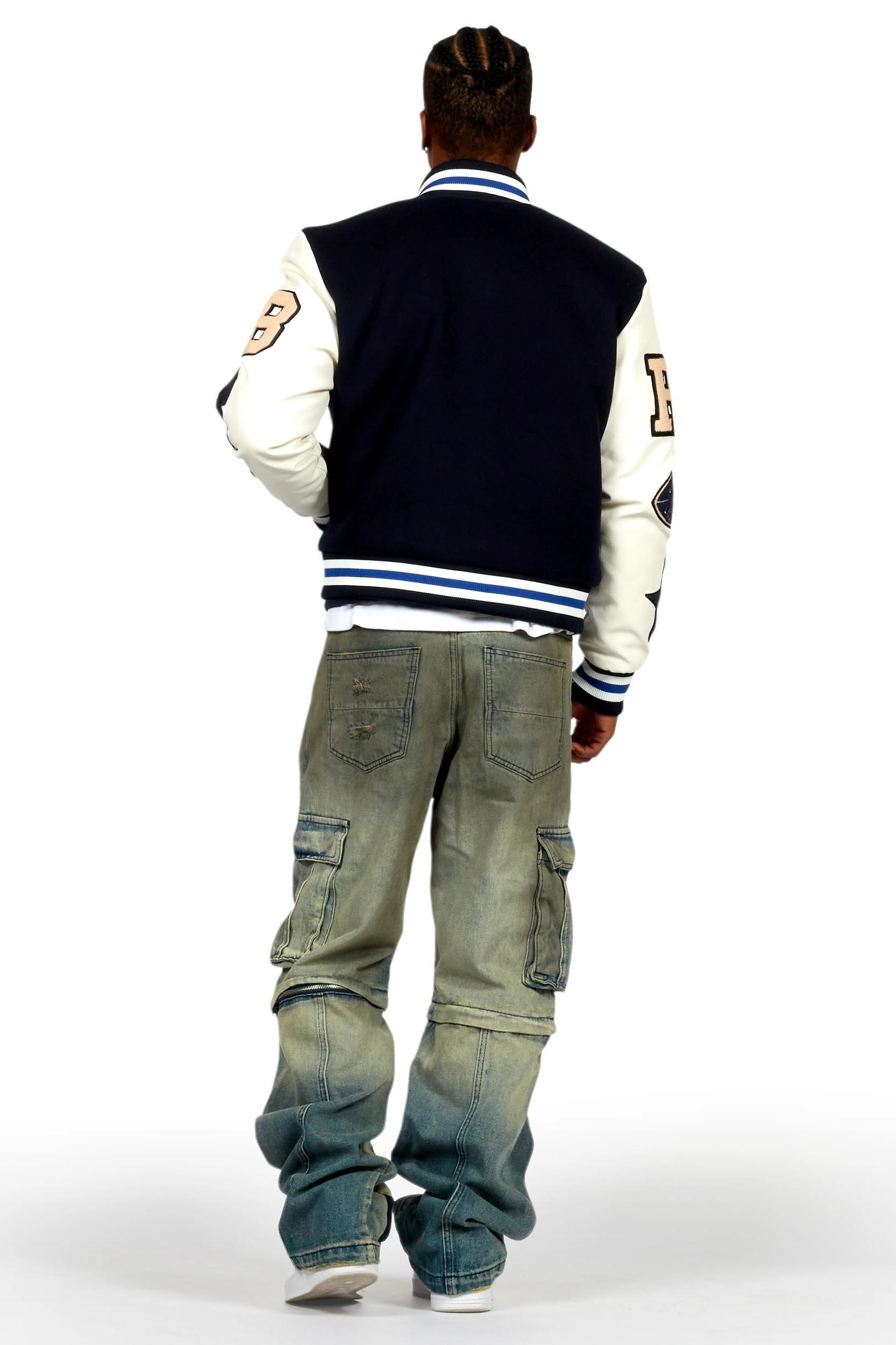 Balser Navy Varsity Jacket Male Product Image